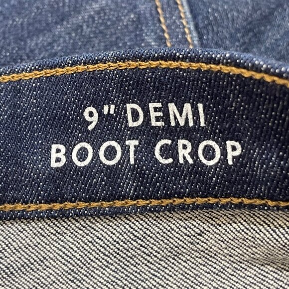 J. Crew Women's 9" Demi Boot Crop Jeans Dark Wash 27T Tall Stretch - Picture 3 of 7